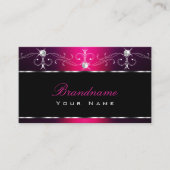 Black Pink Lila Orante Sparkle Diamonds Stilvoll Visitenkarte (Vorderseite)