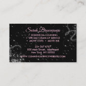 Black Pink Luxury Reinigungsservice Haushaltshilfe Visitenkarte (Rückseite)