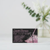 Black Pink Luxury Reinigungsservice Haushaltshilfe Visitenkarte (Stehend Vorderseite)