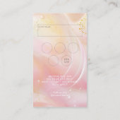 Black Pink Marble Beauty Salon QR Code Loyalität & Visitenkarte (Rückseite)