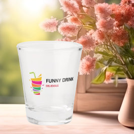 Black Pink Minimalistisch Funny Drink Shot Brille Schnapsglas