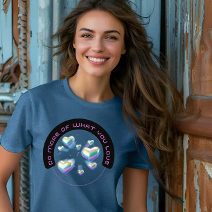 Black Pink Modern Holographic Quotes T - Shirt