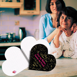 Black Pink Niedlich Best Mama Ever Elegante Mütter Notizblock