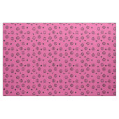Black Pink Peace Signs and Hearts Stoff (Fat Quarter (45,7 x 55,9 cm))