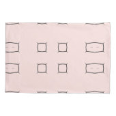 Black Pink Personalized Geometric Minimal Bedding Kissenbezug (Rückseite)