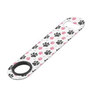 Black Pink Pfotenabdruck Hundebesitzer Welpenliebh Speed Flaschenöffner
