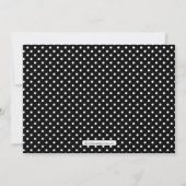Black Pink Polka Dot Baby Baby Dusche Einladung (Rückseite)