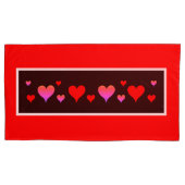 Black Pink Red Hearts  Kissenbezug (Vorderseite-Links)