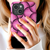 Black Pink Retro 1920s Gatsby Palms Script Name Case-Mate iPhone Hülle