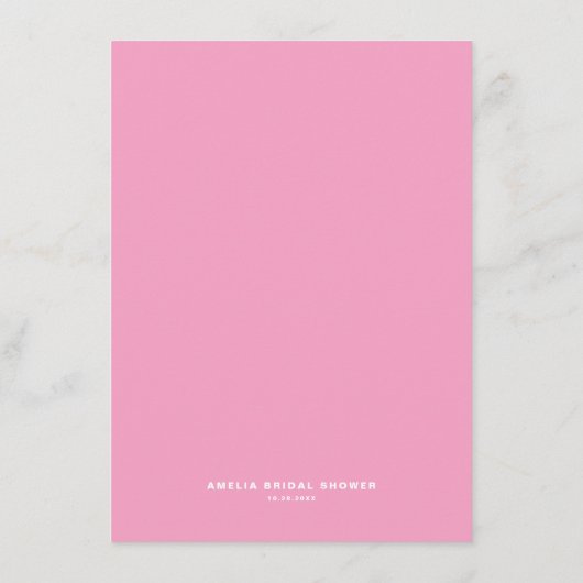 Black Pink sagte er sagte, sie sagte Braut oder Ga Begleitkarte (Rückseite)