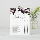 Black Pink sagte er sagte, sie sagte Braut oder Ga Begleitkarte (Stehend Vorderseite)