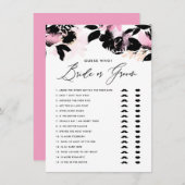 Black Pink sagte er sagte, sie sagte Braut oder Ga Begleitkarte (Vorne/Hinten)