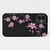 Black Pink Sakura japanisches Design: Case-Mate iPhone Hülle (Rückseite (Horizontal))