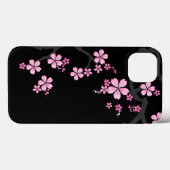 Black Pink Sakura japanisches Design: Case-Mate iPhone Hülle (Rückseite (Horizontal))