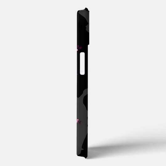 Black Pink Sakura japanisches Design: Case-Mate iPhone Hülle (Rückseite / Rechts)