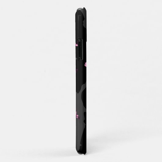 Black Pink Sakura japanisches Design: Case-Mate iPhone Hülle (Hinten/Rechts)