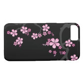 Black Pink Sakura japanisches Design: Case-Mate iPhone Hülle (Rückseite (Horizontal))