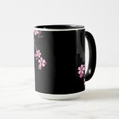 Black Pink Sakura japanisches Design: Tasse (VorderseiteRechts)