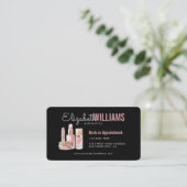 Black & Pink Schönheit Ästhetik Loyalität & Loyali Visitenkarte (Stehend Vorderseite)