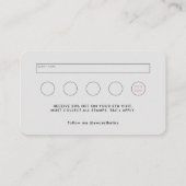 Black & Pink Schönheit Ästhetik Loyalität & Loyali Visitenkarte (Rückseite)