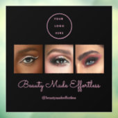 Black Pink Schrift Logo Foto Makeup Studio Fensteraufkleber (Blatt 3)
