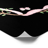 Black Pink Spring Garden Baby Dusche Begrüßungszei Poster (Ecke)