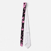 Black & Pink Star Neck Tie Krawatte (Rückseite)