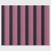Black Pink Stripes Hochzeit Weihnachten Niedliche  Geschenkpapier (Flach)