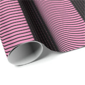 Black Pink Stripes Hochzeit Weihnachten Niedliche  Geschenkpapier (Rolleneckpunkt)