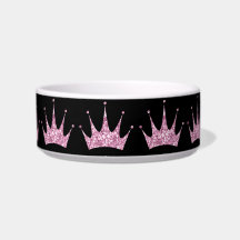 Black Pink Tiara Princess Fütternd Bowl