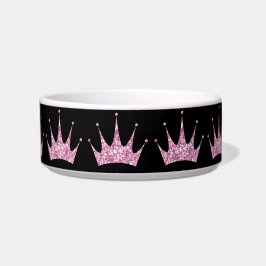 Black Pink Tiara Princess Fütternd Bowl Napf
