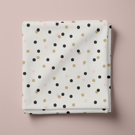 Black Pink und Gold Confetti Punkte Stoff