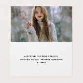 Black Pink Watercolor Social Media Foto & Logo Visitenkarten (Innenseite Aufgefaltet)