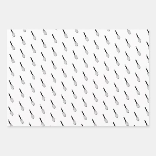 Black Pink White Balloon Whisk Patterns Geschenkpapier Set (Vorderseite 3)