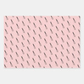 Black Pink White Balloon Whisk Patterns Geschenkpapier Set (Vorderseite 2)