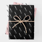 Black Pink White Balloon Whisk Patterns Geschenkpapier Set (Beispiel)