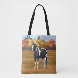 Black Pinto Paint Quarter Horse Stallion Tasche