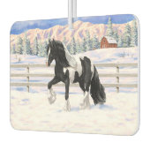 Black Pinto Piebald Sinti und Roma Vanner Entwurf  Autolufterfrischer (Links)