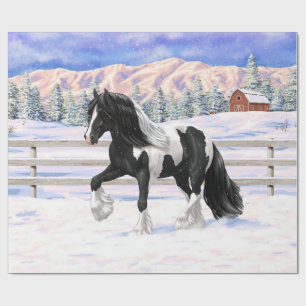 Black Pinto Piebald Sinti und Roma Vanner Entwurf Geschenkpapier