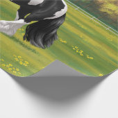 Black Pinto Piebald Sinti und Roma Vanner Entwurf  Geschenkpapier (Ecke)