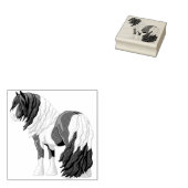 Black Pinto Piebald Sinti und Roma Vanner Entwurf  Gummistempel (Stempel)