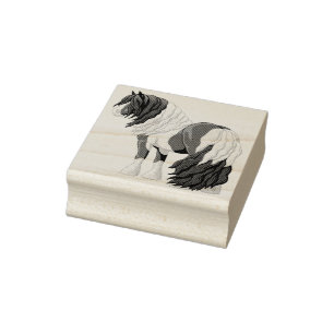 Black Pinto Piebald Sinti und Roma Vanner Entwurf Gummistempel