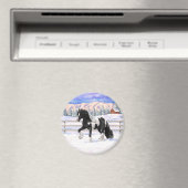 Black Pinto Piebald Sinti und Roma Vanner Entwurf  Magnet (In Situ (Geschirrspüler))