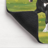 Black Pinto Piebald Sinti und Roma Vanner Entwurf  Mousepad (Ecke)