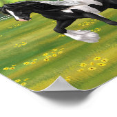 Black Pinto Piebald Sinti und Roma Vanner Entwurf  Poster (Ecke)