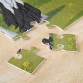 Black Pinto Piebald Sinti und Roma Vanner Entwurf  Puzzle (Seite)