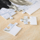 Black Pinto Piebald Sinti und Roma Vanner Entwurf  Puzzle (Seite)