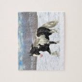 Black Pinto Piebald Sinti und Roma Vanner Entwurf  Puzzle (Vertikal)