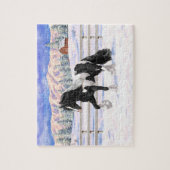 Black Pinto Piebald Sinti und Roma Vanner Entwurf  Puzzle (Vertikal)