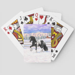 Black Pinto Piebald Sinti und Roma Vanner Entwurf Spielkarten